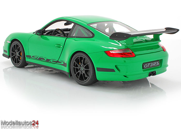 Welly 118 Porsche GT3 RS 2007 grün Modellauto 911 997